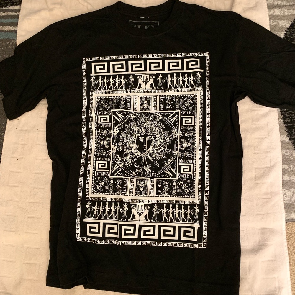 Last kings 100% cotton black & white short sleeves